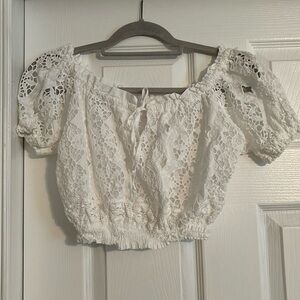 Temptation Positano hand embroidered crop top